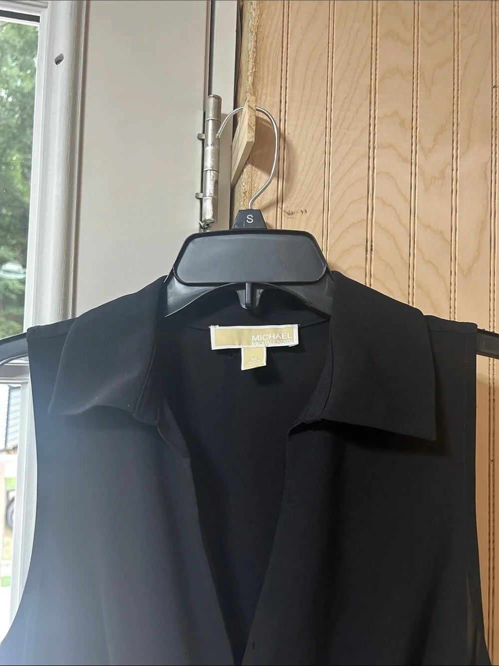 Michael Kors Sleeveless Black Twist-Front Dress